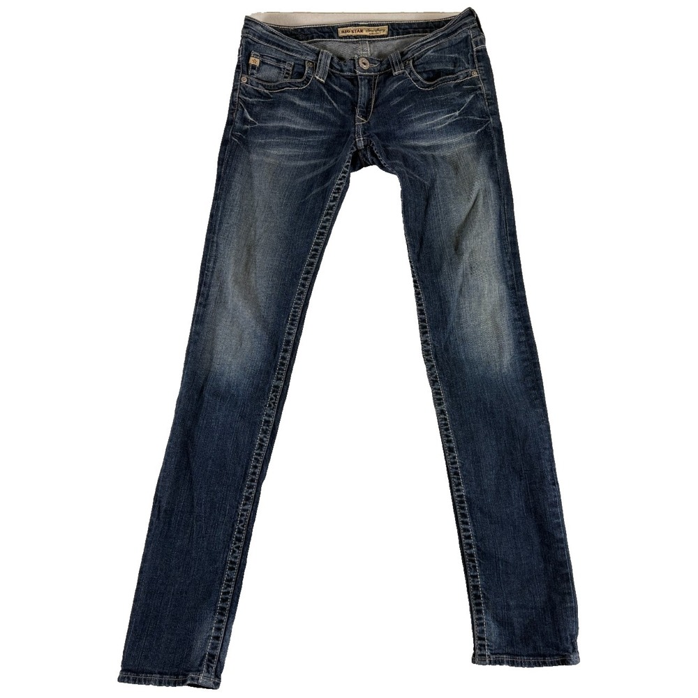 Buckle Big Star Sweet Skinny Ultra Low Fit Jeans Womens 26L Blue Denim Casual